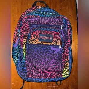 Jansport rainbow animal print back pack.  Like new condition.